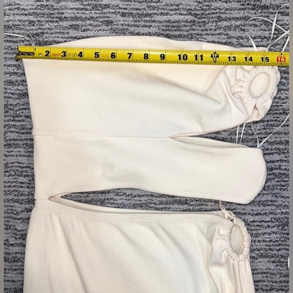 NWT Anthropologie BORDEAUX STRAPLESS CUTOUT DRESS XL Ivory - Picture 6 of 7